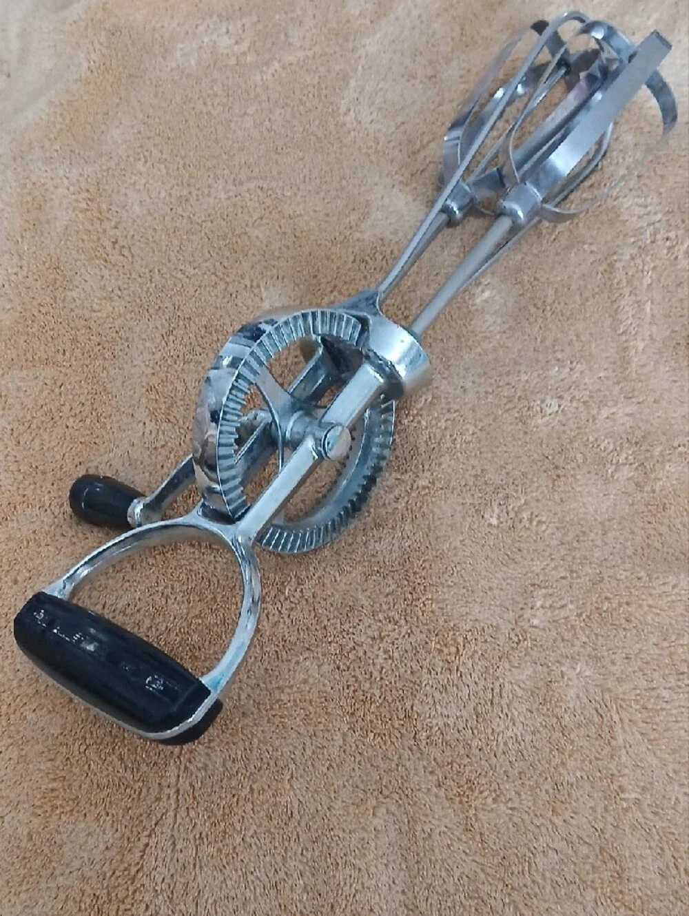 Pair Of Vintage Handheld Manual Egg Beaters.